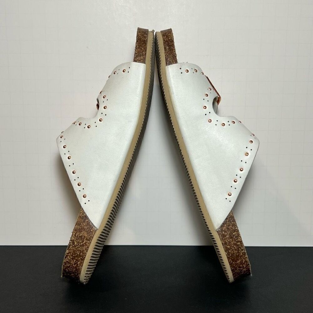 Girls SEYCHELLES Studded White Buckle Strap Sandals / Size 3 - Picture 6 of 8